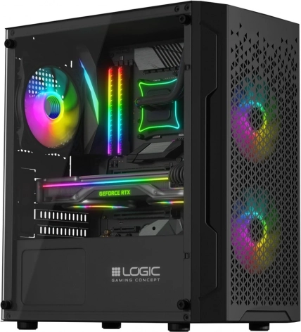 Computerkabinet uden strømforsyning Logic Aramis ARGB MINI USB 3.0
