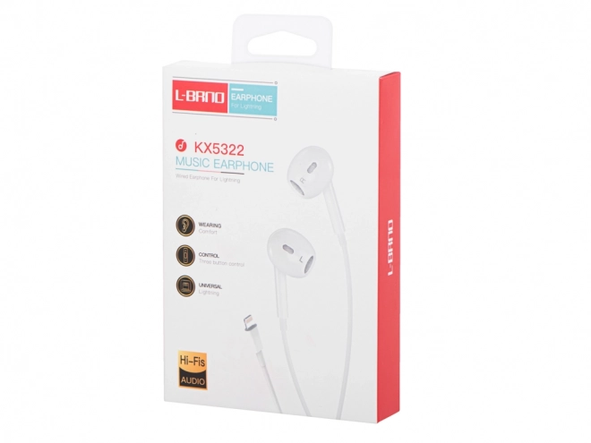 Hvide kabelhovedtelefoner Lightning