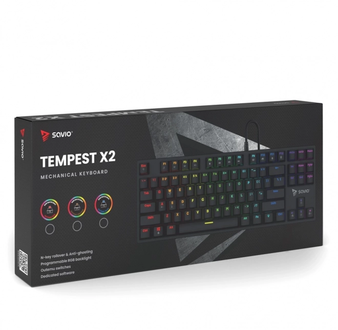 Mekanisk tastatur Savio Tempest X2 RGB Outemu Brown