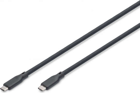 Silikone USB-C - USB-C kabel, USB 4 Gen3 40G 8K 240W, 0,5 m sort