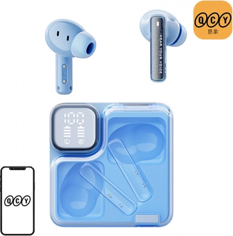 trådløse høretelefoner qcy melobuds neo t31 blå
