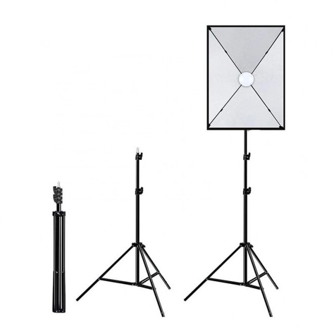 Studiosæt Puluz Softbox 50x70 cm med stativ og LED-pære