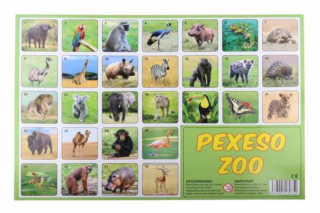 Pexeso ZOO dyr fotos