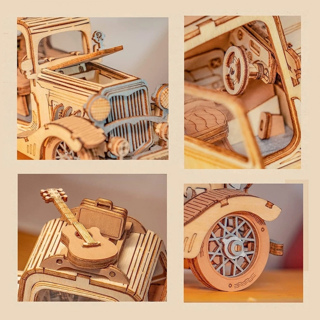 Vintage Automobil - moderne 3D træpuslespil