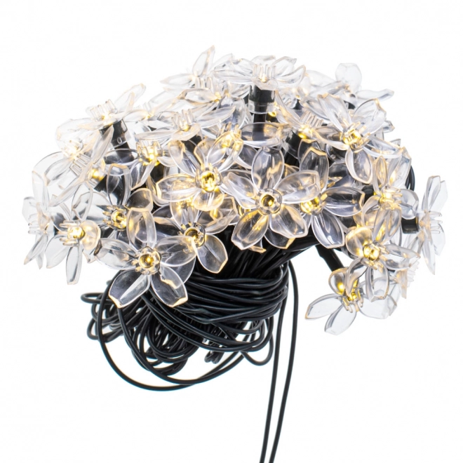Solar blomsterrig havebelysning 7m 50LED varm hvid