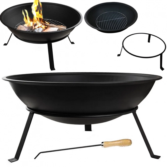 Havebålplads med grill 55 cm