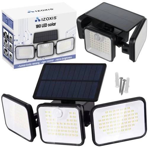 Solarsk Have Lampe 180 LED med bevægelses- og skumringssensor