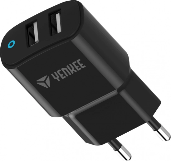 Vægoplader 2× USB‑A 12 W 2,4 A