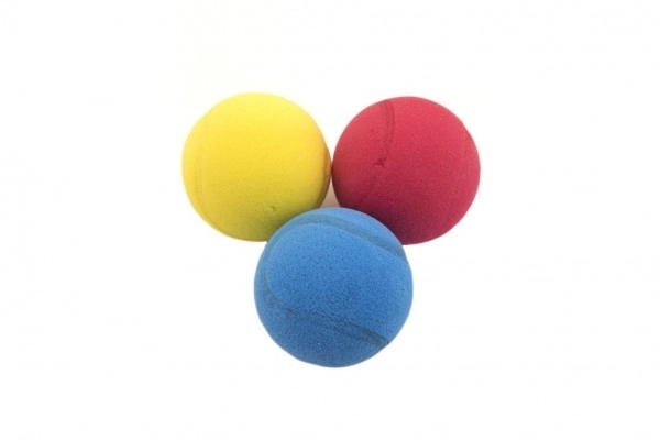 Blød bold til blød tennis skum diameter 7cm ass 3 farver