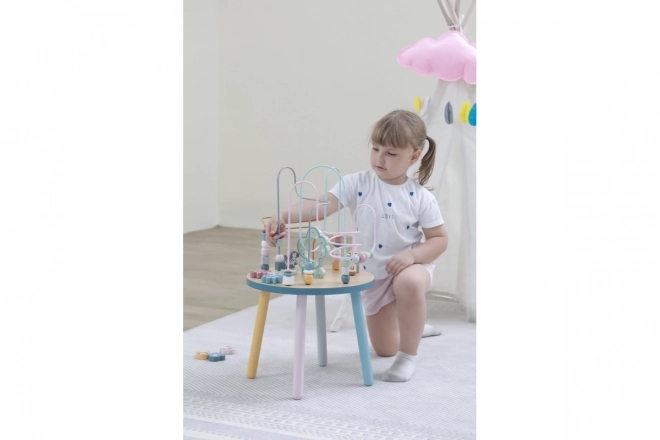 Træ spillebord med labyrint