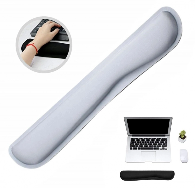 Gelemåtte til tastatur hvid