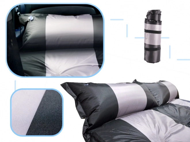 Oppustelig madras til bil 180x120cm sort