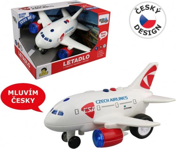 CSA-fly med kaptajn- og stewardessemeddelelser på friktionsmotor 20 cm