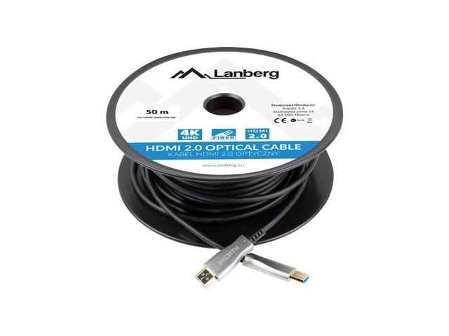 HDMI-kabel M/M v2.0 CA-HDMI-20FB-0500-BK 50m sort