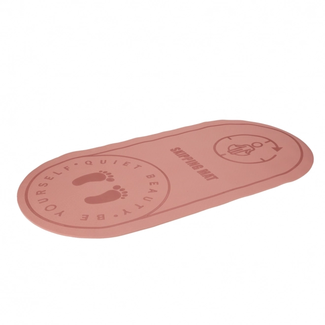 Skridsikker yoga øvelsesmåtte med lyddæmpning 127x63x0,6 cm lyserød