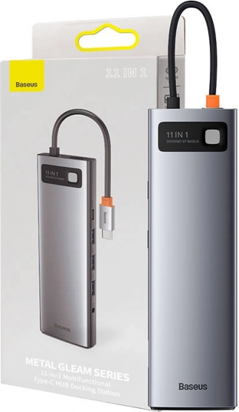 Baseus 11-i-1 multifunktionel dockingstation Metal Gleam Series