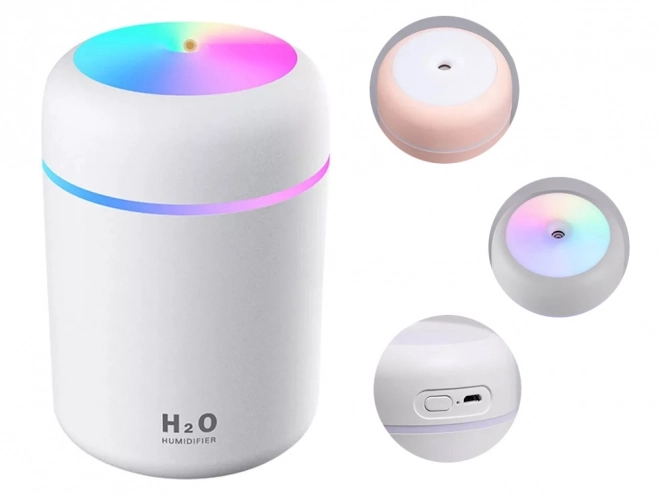 Mini luftfugter og duftspreder USB med RGB-belysning