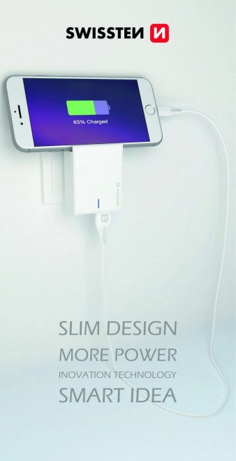 Oplader Swissten iPhone 3.0 18W Power Delivery - hvid