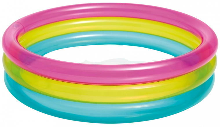 Oppustelig børnepool regnbue 86 × 25 cm INTEX