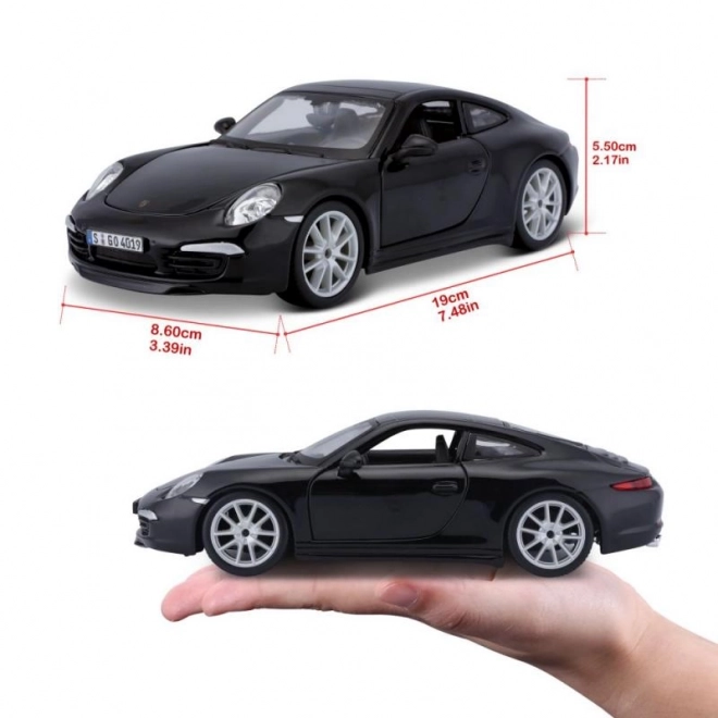 Bilmodel Porsche 911 Carrera S sort