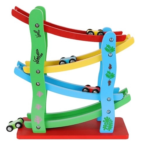Kruzzel 9349 farverig racerbane 4 biler