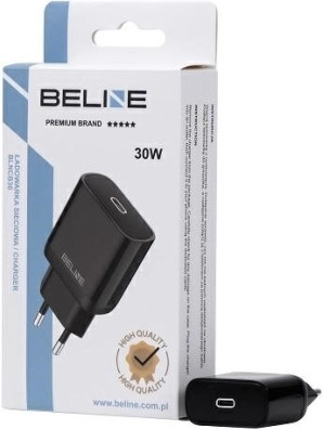 vægoplader 30 W GaN USB‑C PD 3.0, sort