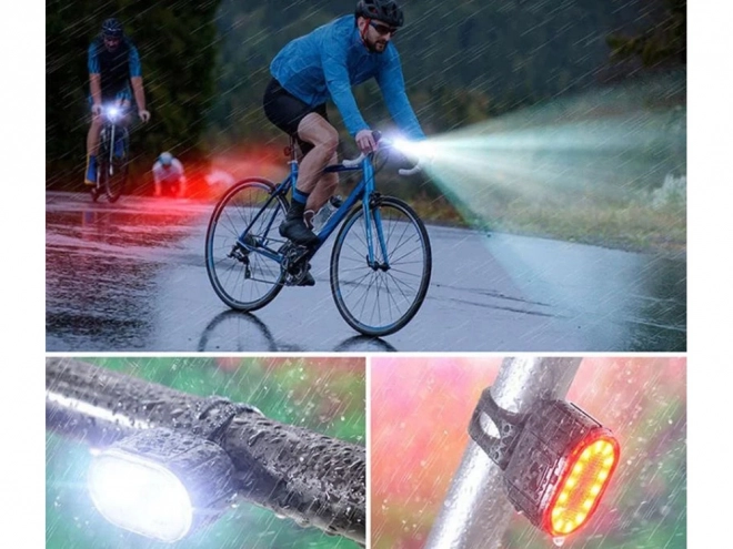 Genopladelige LED-lygter til cykel med USB