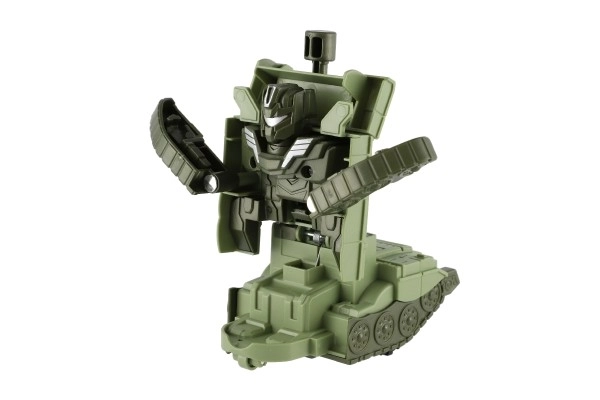 Transformer tank/robot plast 14 cm på svinghjul 3 farver