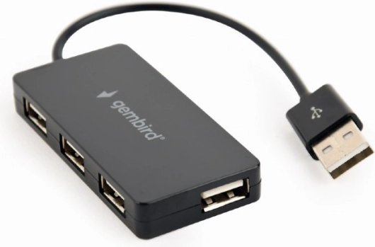 Sort USB-hub 4 porte