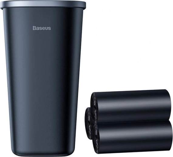 Baseus bilskraldespand med poser, 800 ml, sort