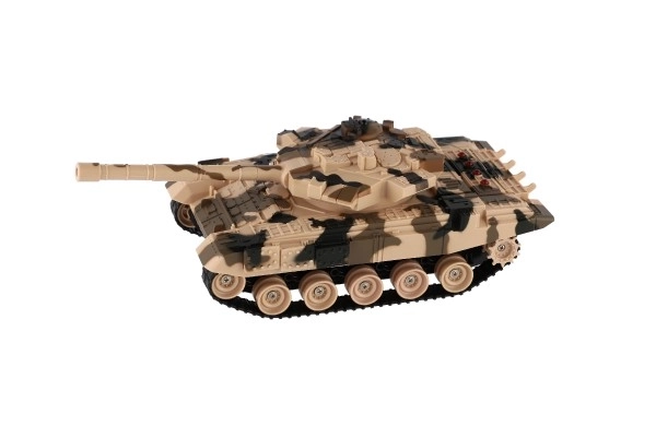 Fjernstyret tank med genopladeligt batteripakke og lydeffekter