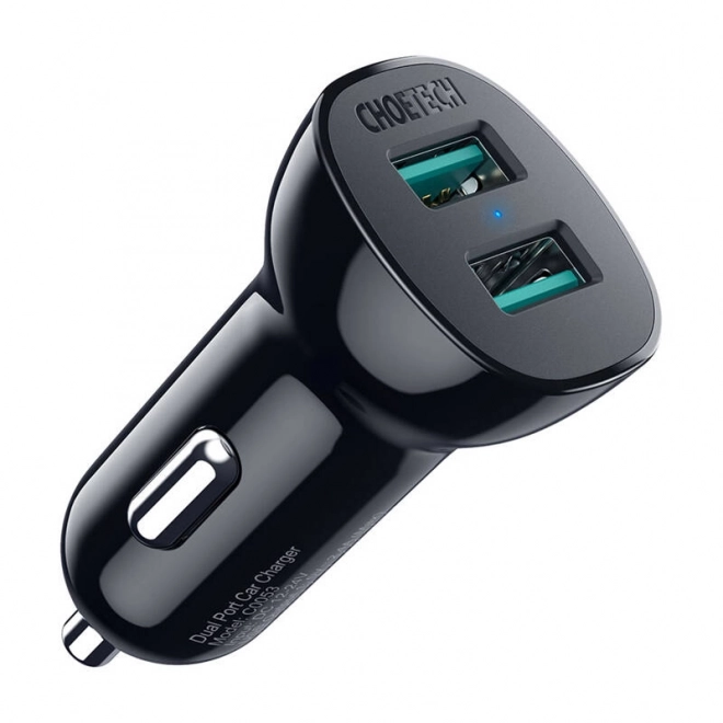 Choetech biloplader med 30W QC 3.0 og to USB-porte