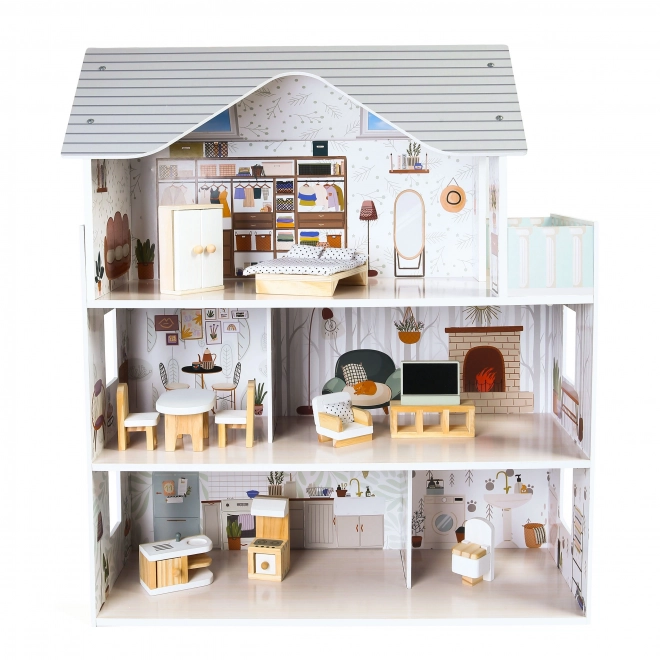 Dukkehus med møbler Residence Emma ECOTOYS