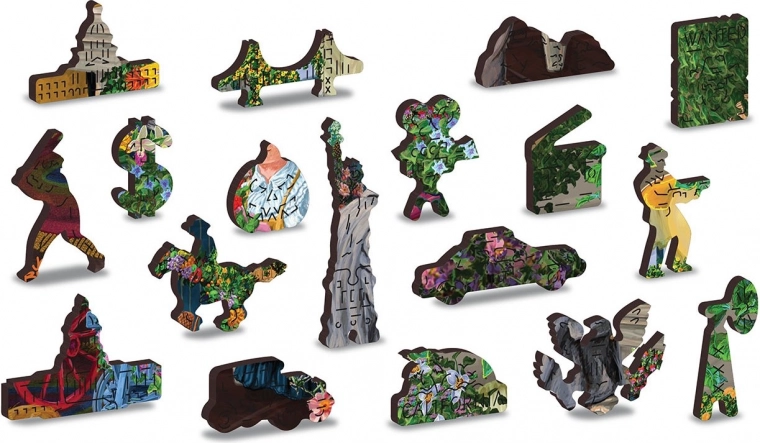 Unikt formede brikker som små figurer