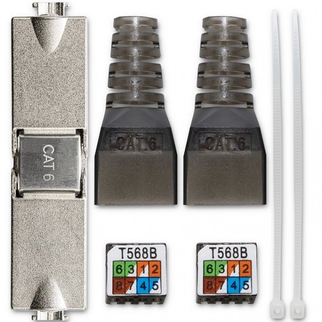 Værktøjsfri RJ45 STP Cat6 konektor
