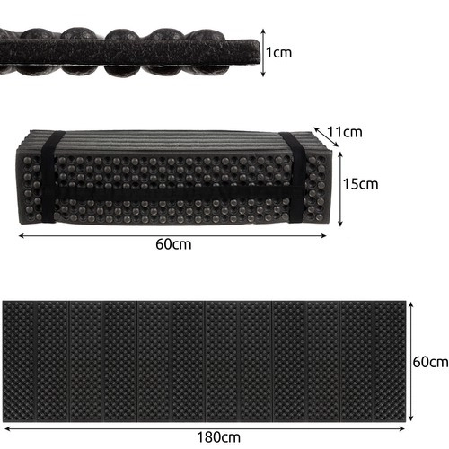 Foldbar liggeunderlag 180x60x1cm Trizand 22870
