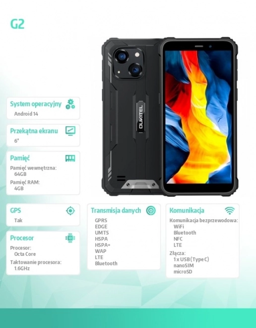 Robust smartphone Oukitel G2