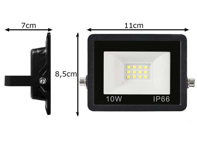 Udendørs LED halogenprojektør 10W 6000K vandtæt