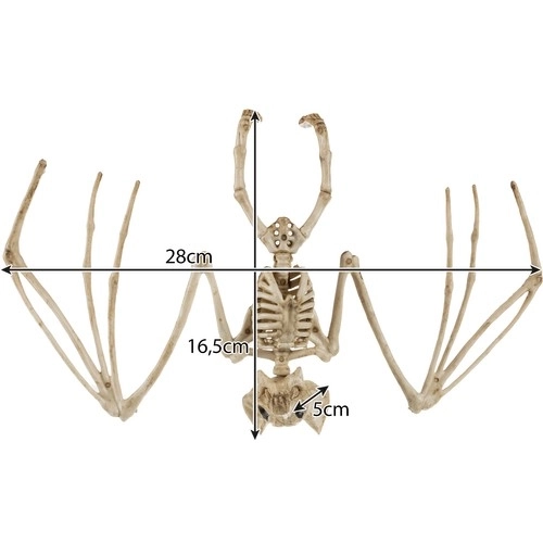 Flagermusens skelet - dekoration 30 cm Malatec