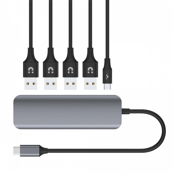 USB hub 4x USB 3.1 Gen1 mikroUSB strømforsyning