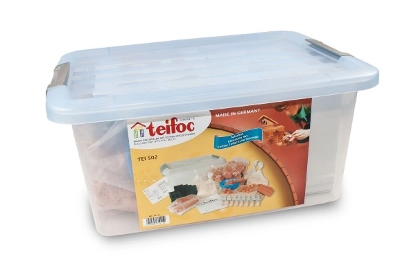 Byggesæt Teifoc Skolesæt 320 dele i plastkasse med håndtag 39x19x29cm