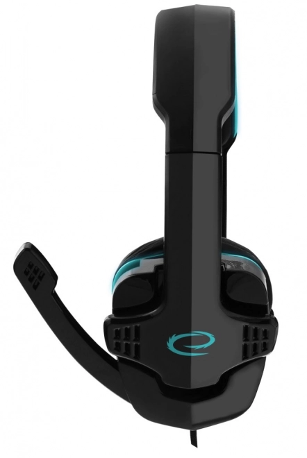 Gaming-headset med mikrofon ravn blå