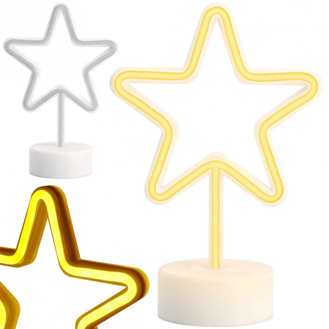 Neonstjerne LED lampe med USB