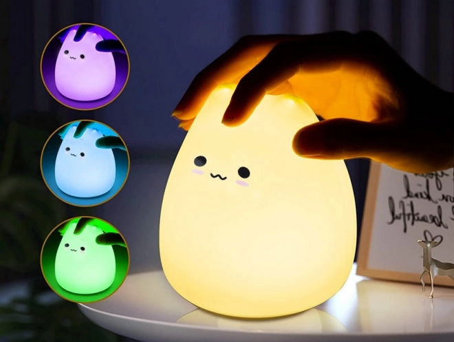 Børne Silikone Natlampe Kat RGB ved Berøring