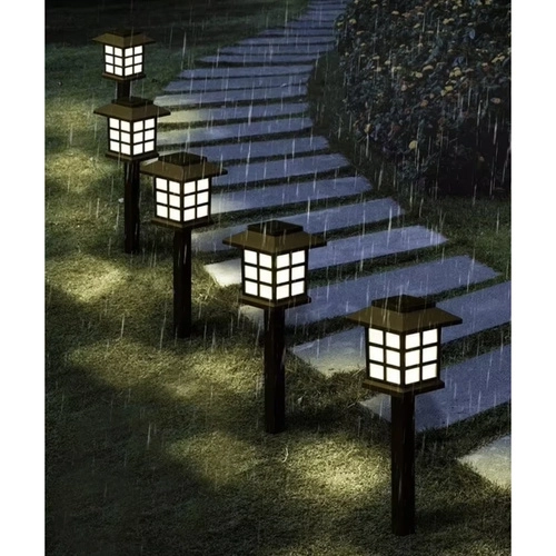 Solcellehave lamper LED – sæt 6x hus