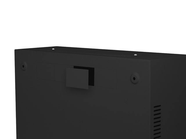 Vægmonteret rackskab 19 tommer 4U+3U 540x200 lav profil sort