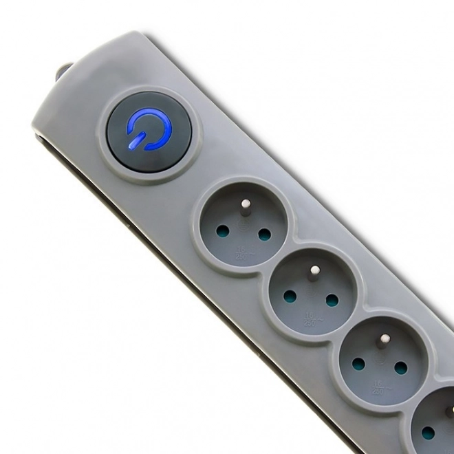 Overspændingsbeskyttelse Quick Switch, 6 stik, 1,8 m, grå