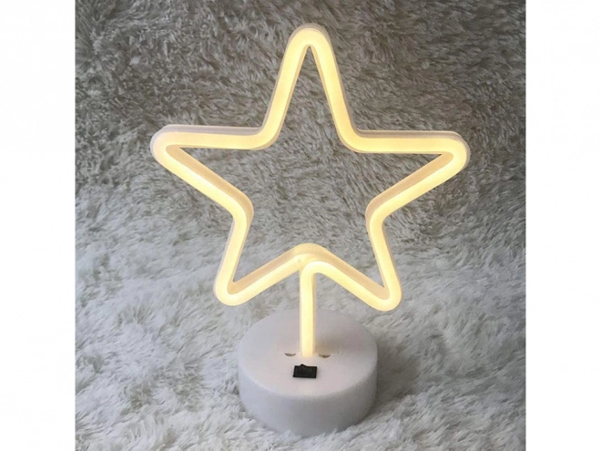 Neonstjerne LED lampe med USB