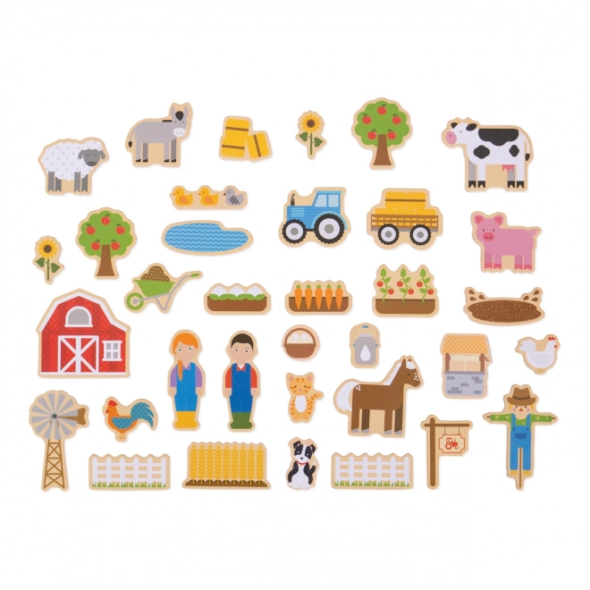 Bigjigs Toys træmagnetiske bondegård