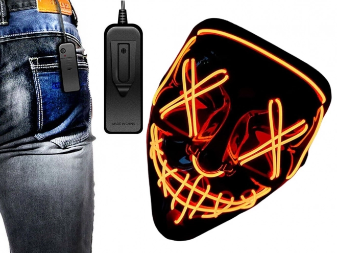 Lysende LED-maske rensende fest